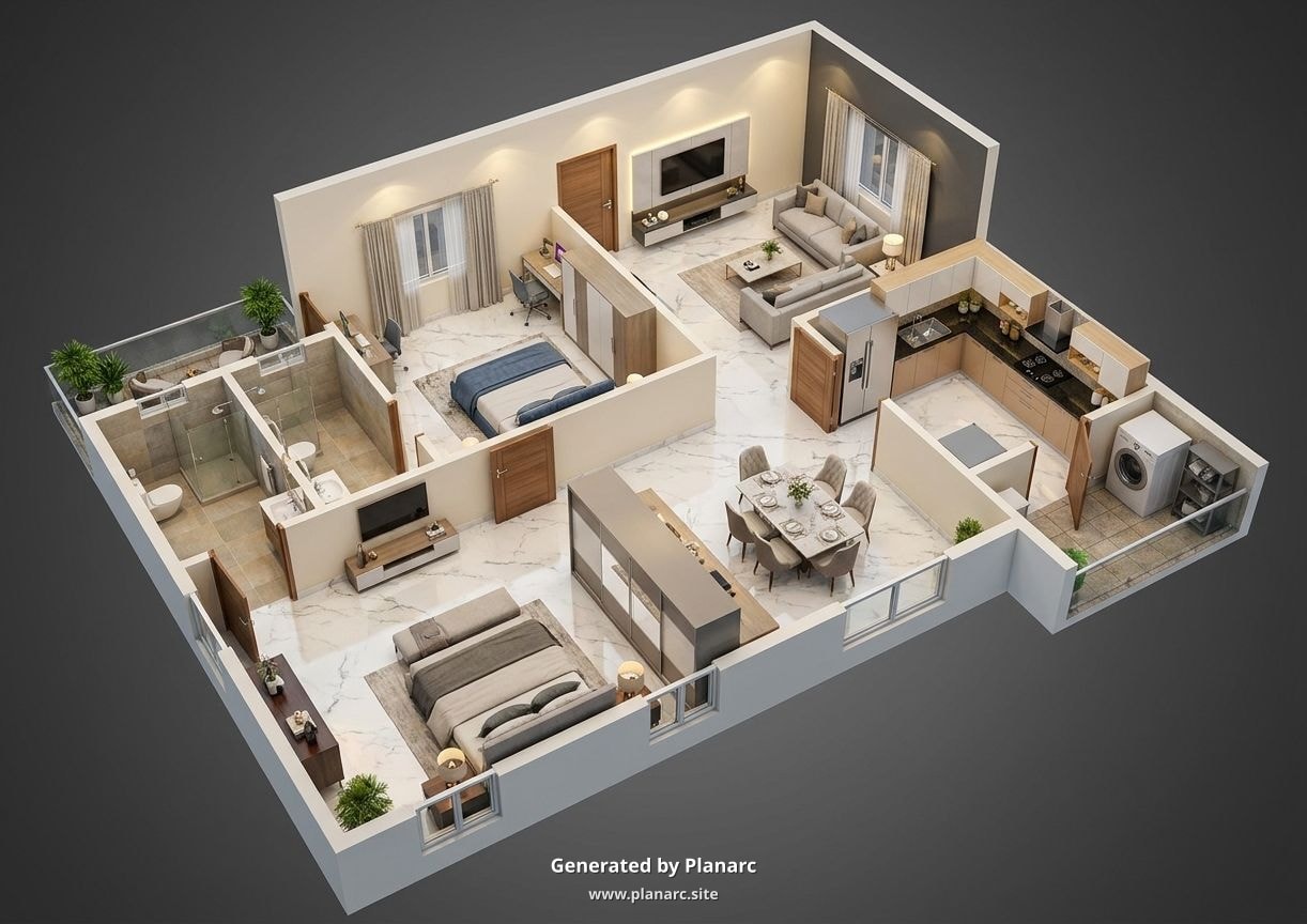 Planarc 3D floor plan sample