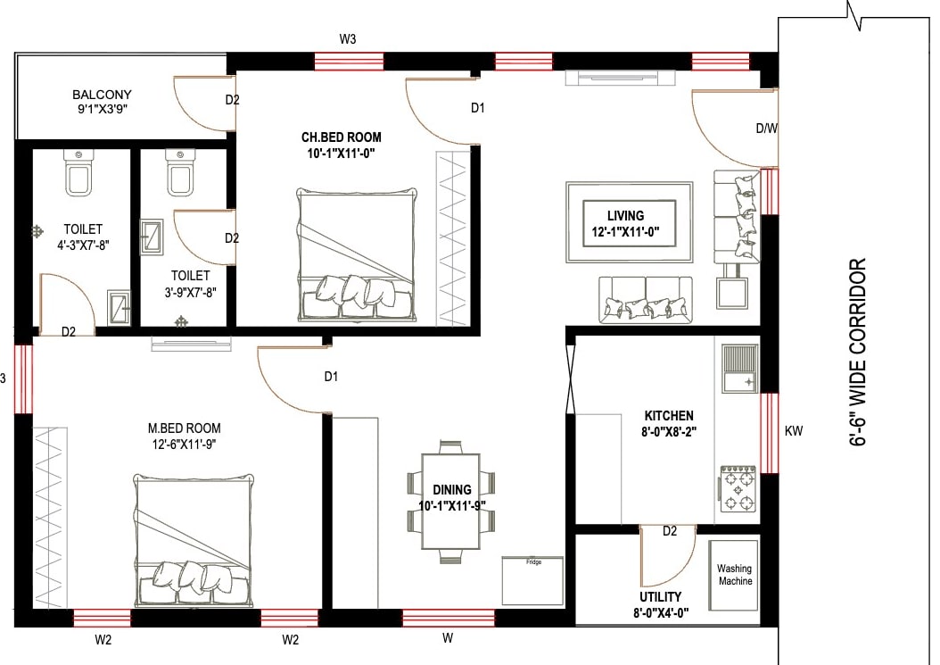 Original 2D floor plan